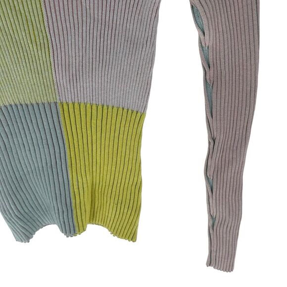 Rails Sweater Womens XS Pink Colorblock Pia Cashmere Blend Stretch Knit NEW - Picture 15 of 16